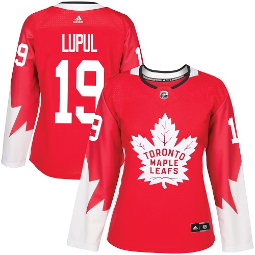 Adidas Maple Leafs #19 Joffrey Lupul Red Team Canada Authentic Women's Stitched NHL Jersey